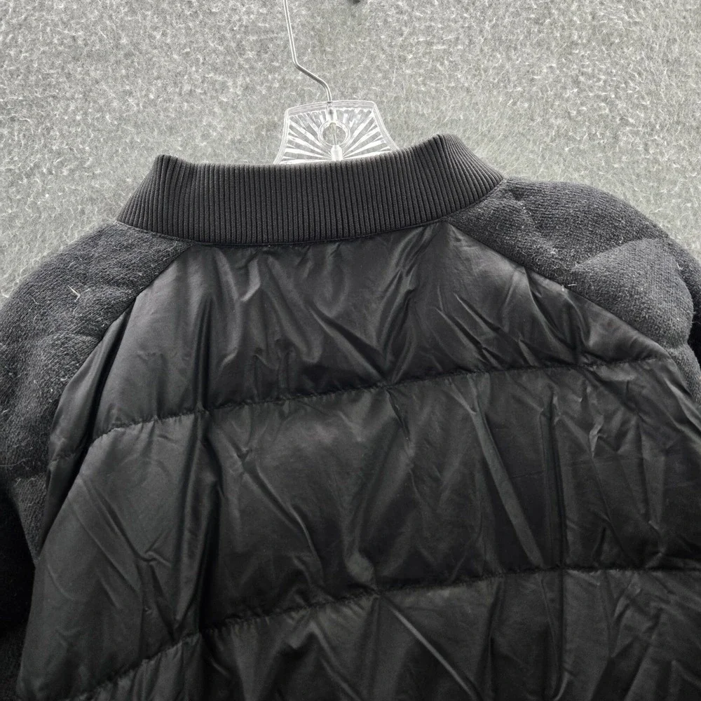 The North‎ Face Men Jacket Large Black Goose Down Puffer Bomber Quilted Full Zip